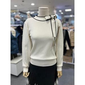 오조크 세이브존01 배색 타이 라운드 니트 HOTSCWR515P