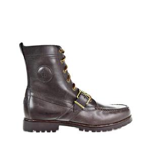 폴로 랄프로렌 레더 레이스업 바이커 부츠 812615506001