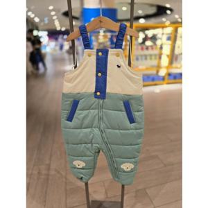 [블루독베이비] 25 FW(그린)도기스노우패딩오버롤(45C1442401)백일 돌 선물 우주복 유아 스키복 눈썰매 (45