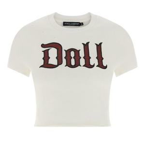 돌체앤가바나 유즈드 이펙트 크롭 티셔츠 F8V95TGDDGS S9000