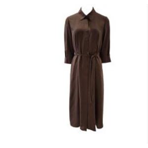 턱장식 벨티드 셔츠 원피스 VB7OP70