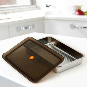 [더블유쇼핑][온프레시] 락킹 밧드형 스텐 밀폐용기 냉동 반찬통