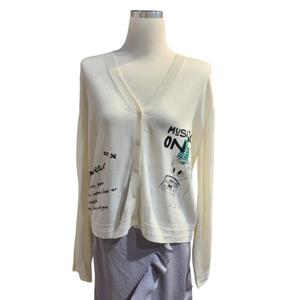 [쥬크]레터링 캣 V넥 가디건   Z252KSL021