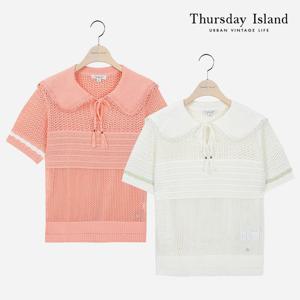 [Thursday Island] 여성 세일러 카라 니트 풀오버 (T214MSW232W)