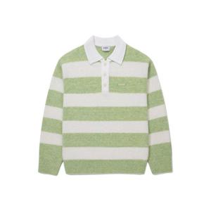 커버낫긴팔티 JQS CO2403KT17-AG 부클 얀 럭비 니트 애플 그린