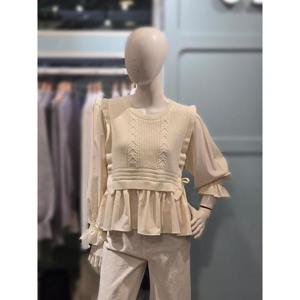 클리지 세이브존03 클리지 블라우스배색 니트 ACO8WKT18GA