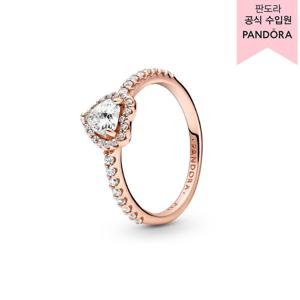 [판도라(주얼리)][백화점 보증서 제공] 판도라 로즈 스파클링 엘레베이티드 하트 링 188421C02