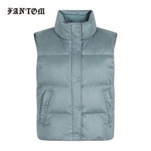 [팬텀] 여성 스웨이드 덕다운 점퍼 베스트