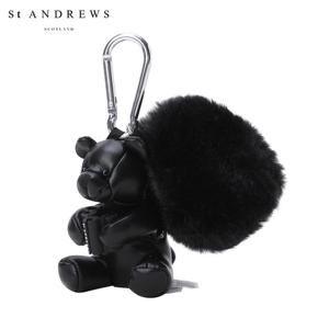 [세인트앤드류스] 공용 레더 테디베어 티꽂이 & 볼케이스 831E3ACA04_BK