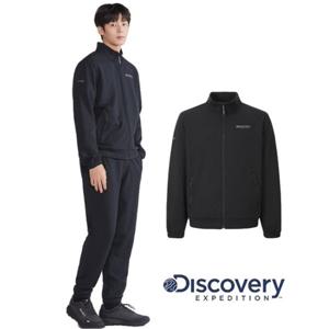 디스커버리 2025F W 겨울 [DMTR65056BKS] 남성 조직감 하이넥 트레이닝 자켓