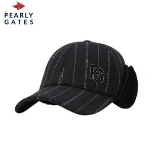 [파리게이츠] 남성 핀스트라이프 퍼 이어워머 볼캡_511E4CP042_BK