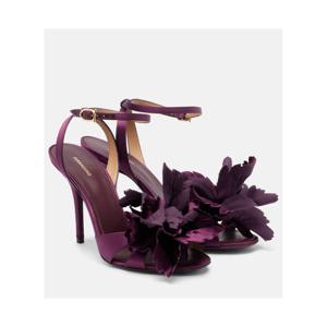 페라가모 Ghilly 95 플로럴 아플리케 새틴 샌들 P01094082