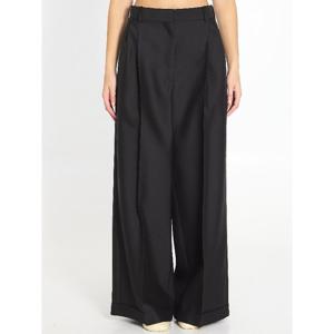 로에베 하이웨이스트 와이드 울 실크 팬츠 S540Y04XME 1100