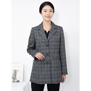 [모슬린]엄마옷 클래식 체크 롱자켓 515FGH323 마담/중년여성/빅