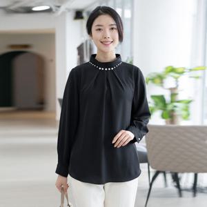 [모슬린]엄마옷 진주 터틀 블라우스 515FGH305 마담/중년여성/빅