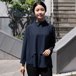 [모슬린]엄마옷 레이어드 카라블라우스 515FGH256 마담/중년여성