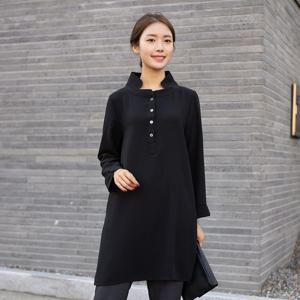 [모슬린]엄마옷 단자크 반오픈 롱블라우스 515FGH148 마담/중년