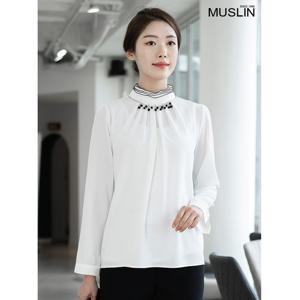 [모슬린]엄마옷 넥크리스 레이온 블라우스 515FGH061 마담/중년