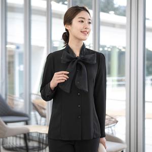 [모슬린]엄마옷 노방 타이 블라우스 515FGH053 마담/중년여성/빅