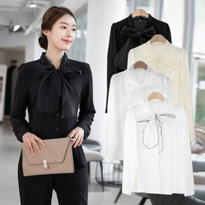 [모슬린]엄마옷 노방타이 블라우스 515FGH049 마담/중년여성/빅