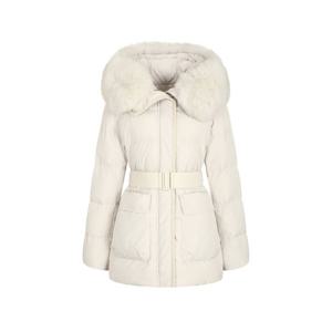 [제이제이 지고트]니트 배색 폭스 구스다운 점퍼 GNBA2PD31