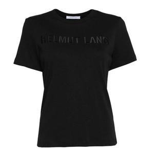 헬무트랭 자수 로고 슬림핏 반팔 티셔츠 O06HW505 001