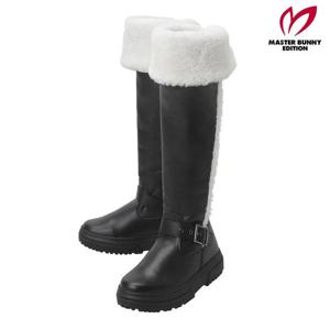 마스터바니  (421D4SE504) 여성 퍼 믹스 스파이크리스 롱부츠