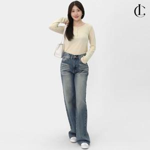 엘케이트 여자 가을 무지 이너 레이어드 베이직 골지 긴팔티 LFL005