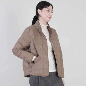 애비뉴투지 엄마옷 카라 초경량 오리털 물결 누빔 봄 가을 숏 패딩 J11535