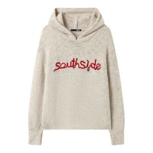 [비엔엑스]레터링 자수 후드 데일리 니트 (BX4KP029L0)