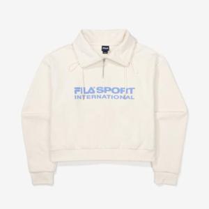 휠라 여성 빅로고 면혼방 하이넥 맨투맨 FS2POF3171F_SAD