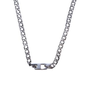 Diesel 디젤 D로고 펜던트 체인 실버 남성 목걸이 DX1497040