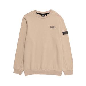 N214KSW210 포셔 스페이스 아트웍 맨투맨(기모) BEIGE