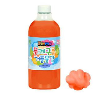 키즈맘아트 미술놀이 뭉게구름 거품물감 리필 1000ml 낱색 (형광주황)