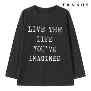 [탱커스] 레터링 라운드 슬리브 긴팔 티셔츠 (TX4TS011L0)