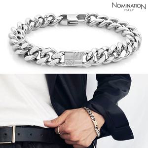 노미네이션 팔찌 BOND (본드) 굵은 체인 스틸 021955 남자체인팔찌