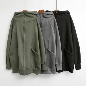 나야홍 / 빅사이즈아우터 B218L512 나그랑하이넥코튼집업 EM