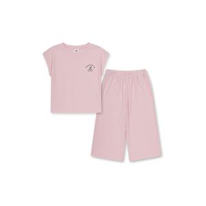 [탑텐키즈]MKF3IP2001 여아 립 7부팬츠 셋업