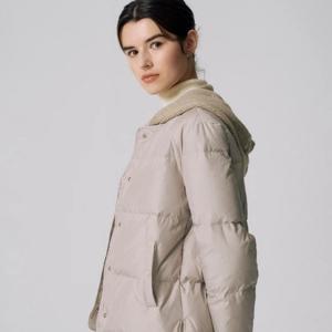 [앤클라인(여성의류)]니트 후드 버튼 패딩 9H4DH0040