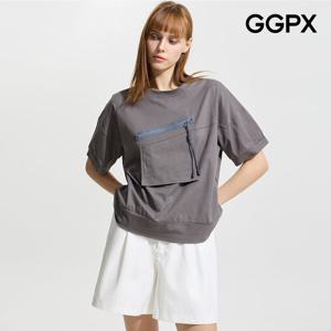 [지지피엑스]센터 지퍼 포켓 맨투맨 티셔츠 (GP5TS053F)