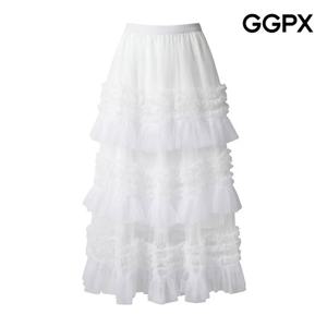 [지지피엑스]발레코어 티어드 밴딩 스커트 (GP4SK024F)