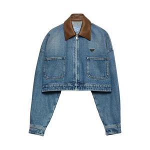 [프라다] FW25 여성 크롭 데님 자켓 GFB327 16PK F0V3N