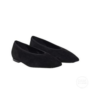 토템 미니멀리스트 스웨이드 발레리나 플랫 252-WAS0218 LE0012 001