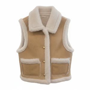 [페이지플린]페이크퍼 아웃포켓 무스탕 조끼F5DVT002A