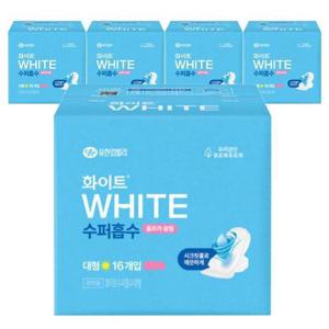 [화이트][화이트] 화이트 수퍼흡수 대형 16Px5팩 (42930446)