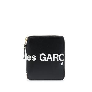 꼼데가르송 휴즈 로고 레터링 지퍼 코인포켓 SA2100HL BLACK