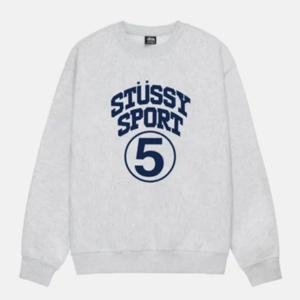 (당일발송)스투시 5 스포츠 크루넥 맨투맨 스웨트셔츠 애쉬 헤더 1915045