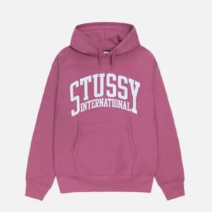 (당일발송)스투시 로고 인터내셔널 후드티셔츠 베리 1925003