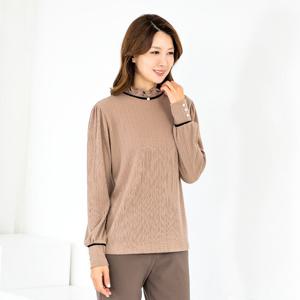 [모슬린]엄마옷 이중터틀 니트 블라우스티 512FGH078 마담/중년