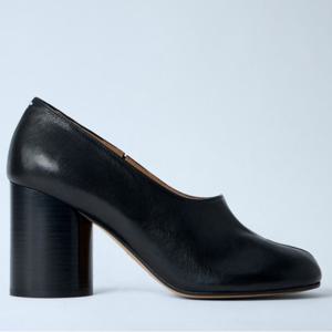 26 SS 메종 마르지엘라 타비 Tabi 청키 블럭힐 레더 펌프스 블랙 S58WL0311 P3753 T801